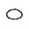 8mm Green Tiger Eye & Hematite & Tiger Eye Bead Ion Plated & Stainless Steel Bracelet