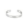Polished Stainless Steel Cutout Design Cuff & Bangle