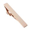 Brushed Rose Plated Gold Tie Clip