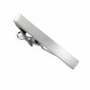 Brush Rhodium Tie Bar