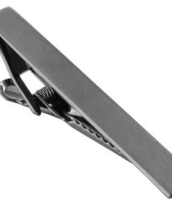 Brushed Gun Metal Tie Clip Plated 50m