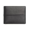 Black Leather 3 Fold Wallet
