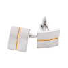 Brushed Rhodium Gold Cufflinks