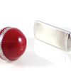 Red Cricket Ball & Bat Cufflinks