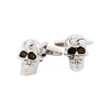 Rhodium Skull Head Cufflinks
