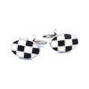 Black White Enamel Cufflinks