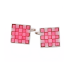 Pink Enamel Cufflinks