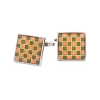 Grey & Pink Enamel Cufflinks