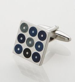 Blue Circled Enamel Cufflinks