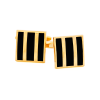 Gold Plated Black Cufflinks