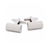 Scratched Rhodium Cufflinks