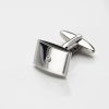 Rhodium Plated Cubic Zirconia Cufflinks