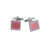 Grey & Pink Square Cat’s Eye Cufflinks
