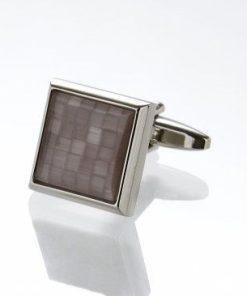 Lilac Crackled Cat's Eye Cufflinks