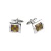 Purple & Green Check Cat’s Eye Cufflinks