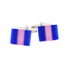 Navy Pink Cat's Eye Cufflinks
