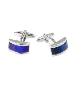 Dark Blue Cat's Eye Cufflinks