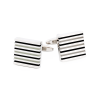 Black White Striped Cufflinks