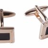 Rose Gold & Black Enamel Plated Cufflinks