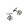Rhodium Plated Knot Cufflinks
