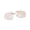 Rh Brush Rhodium Plated Cufflinks