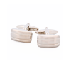 Rh Brush Rhodium Plated Cufflinks