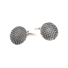 Antique Rhodium Round Cufflinks