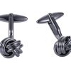 Gun Metal Large Knot Cufflinks
