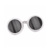 Rhodium Plated Grey Cufflinks