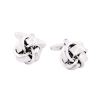 Rhodium Plated Knot Cufflinks