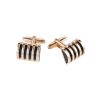 Rose Gold Black Cufflinks