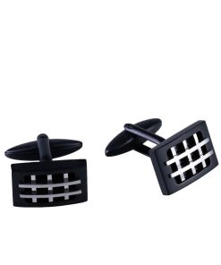 Ion Plated Black Steel Cufflinks