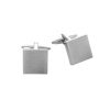 Brushed Stainless Steel Square Cufflinks