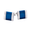Stainless Steel Ion Plated Blue Cufflinks