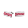 Stainless Steel Pink Fibreglass Cufflinks
