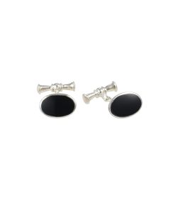Sterling Silver Onyx Cufflinks