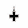 Stainless Steel Black Cross Pendant