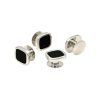 Rhod Black Cushion Shirt Stud (Set of 4)