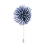 Navy White Flower Lapel Pin