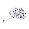 White Black Spot Flower Lapel