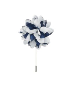 Navy White Lapel Pin
