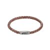 Tan Leather Bracelet & Antique Stainless Steel Clasp