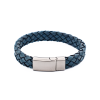 Blue Leather Bracelet