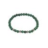 6mm Green Malachite Stone Beads & Stainless Steel Bracelet