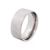 Brushed Stainless Steel Ring with Lasered Patten
