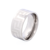 Stainless Steel with Greek Key Pattern Ring