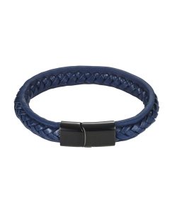Navy Leather Bracelet