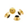 Gold Black Cushion Screw Shirt Stud (Set of 4)