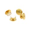 Gold White Rnd Screw Shirt Stud
