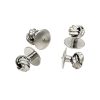 Rhodium Knot Screw Shirt Stud (set of 4)